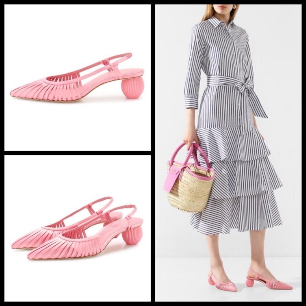 ๐CULT GAIA๐ Alia Slingback Mule Heels ~ Pink - Picture 2 of 16